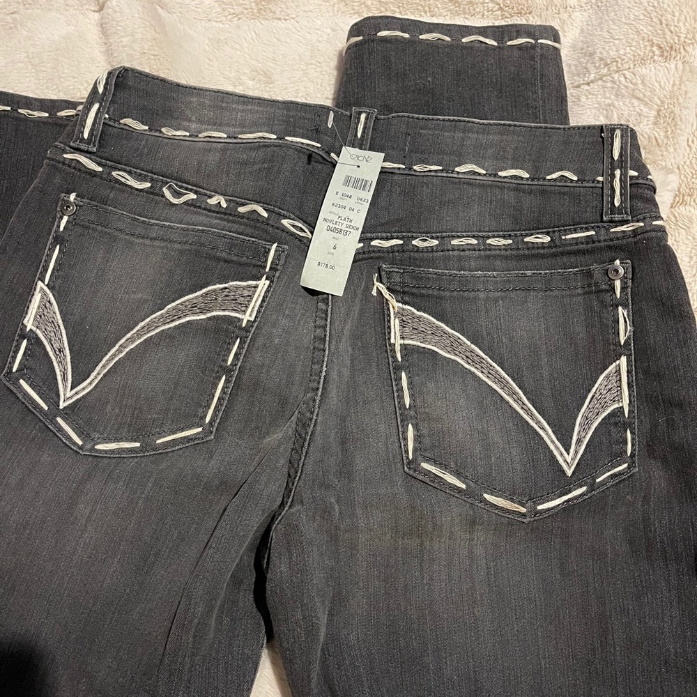 NWT   CACHE Contour Collection grey jeans